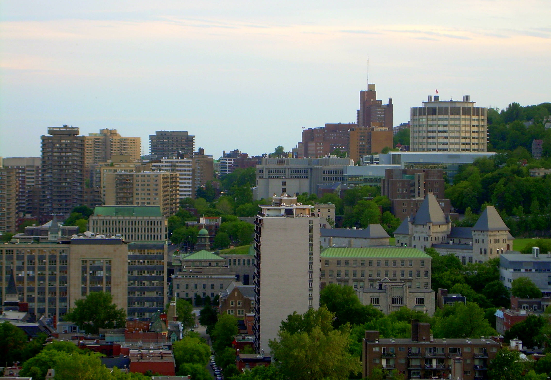 Montreal - Vista da cobertura do nosso hotel.